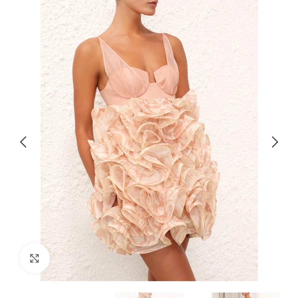 Zimmermann matchmaker ruffle mini dress AU2 new with tag